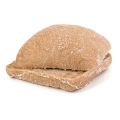 sliced Ciabatta bread isolated on white background cut out