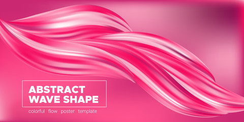 Pink Abstract 3d Liquid Shape.