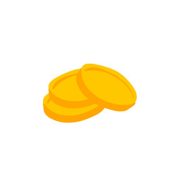 Golden coins. Vector illustration isolated