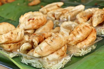 fried dumplings at street food