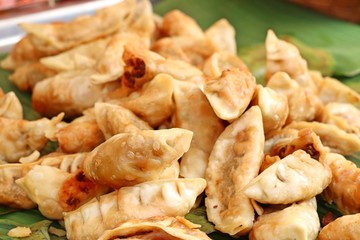 fried dumplings at street food