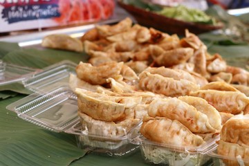 fried dumplings at street food