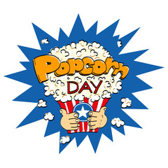 Popcorm box with hands