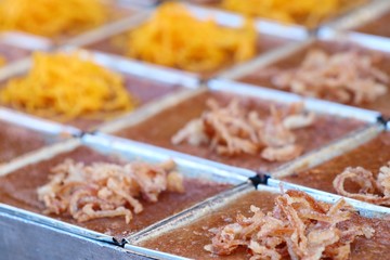 Thai custard dessert at street food