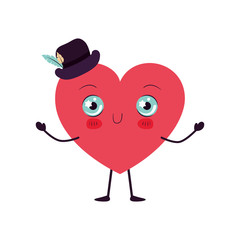 heart love kawaii character