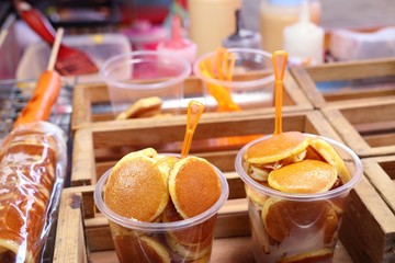 Pancake dorayaki at street food