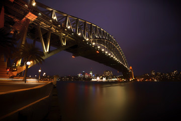 Sydney Harbor Bridge, Sydney, Australia at night