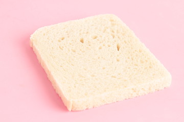 bread without rind in colorful background