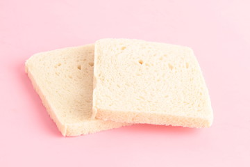 bread without rind in colorful background