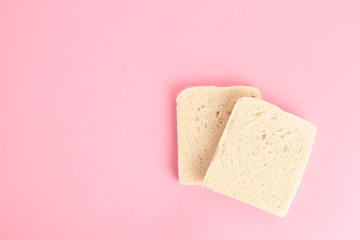 bread without rind in colorful background