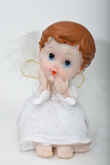 White Angel trinket  with lamb