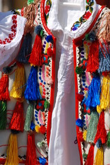 peasant clothes with popular motifs from Bistritei area, Romania