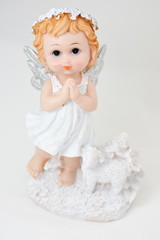 White Angel trinket  with lamb