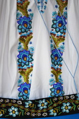 peasant clothes with popular motifs from Bistritei area, Romania