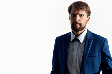 business man with a beard on an isolated background
