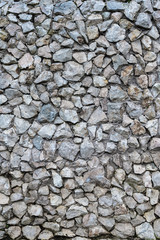 Crushed Masonry of Rough Stone Wall Texture Background and Pattern
