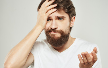 headache man with a beard