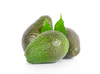 fresh avocado isolated on white background