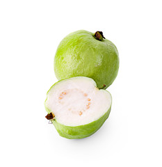 Guava fruit isolated on the white background.