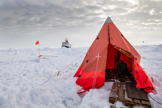 Polar research ice camp