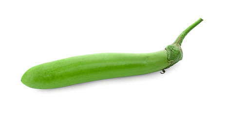 Green eggplant isolated on a white background