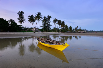 Fototapeta premium Blue sky panorama at bintan island indonesia