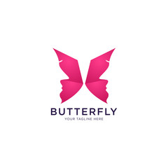 Butterfly logo. Vector illustration