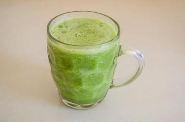Spinach and Spondias Dulcis Juice Flavored with Lime and Ginger