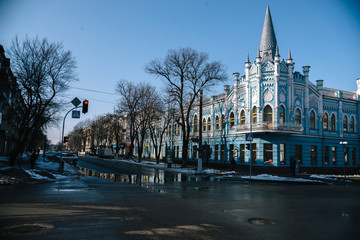Obraz premium City March landscape. Cherkassy, Ukraine, March 24, 2018