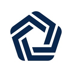Pentagonal icon logo vector