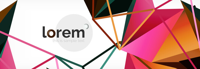 Modern geometric background. Poster template with polygonal elements