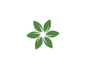 green leaf ecology logo vector