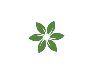green leaf ecology logo vector