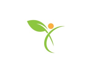 green leaf ecology logo vector