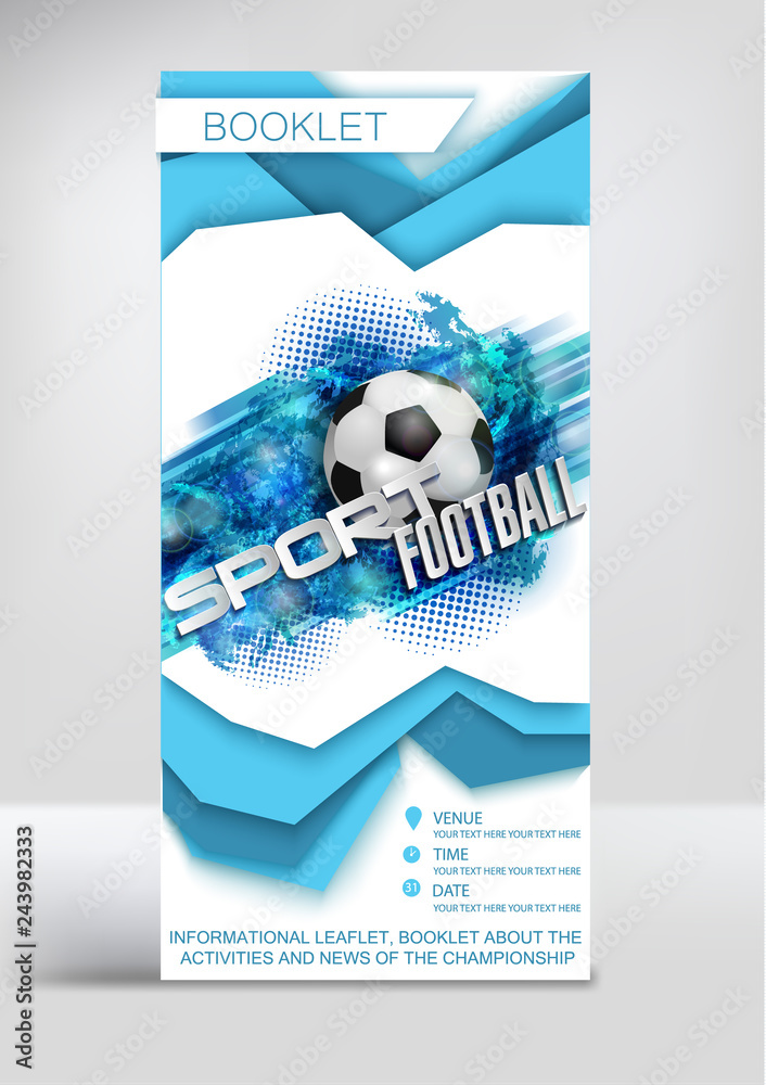 Wall mural Football Competition Flyer Magazine Cover Poster Template.