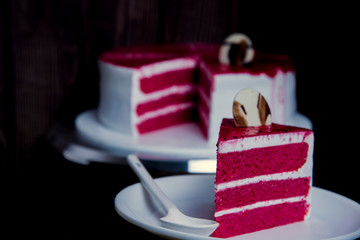 Red velvet cakes photography