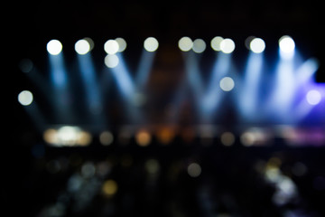 Defocused entertainment concert lighting on stage