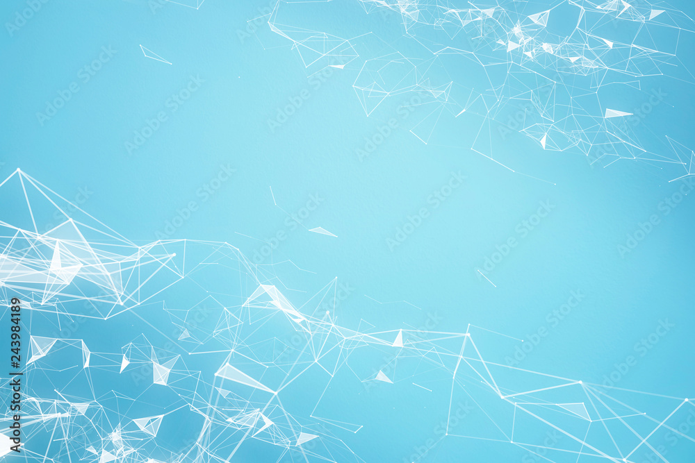 Poster abstract plexus network connection systems with dots and connecting lines .