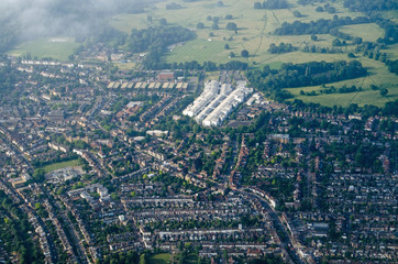 Obraz na płótnie Canvas Aerial View of Teddington, West London