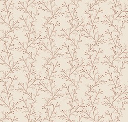 seamless pattern with hand drawn floral elements