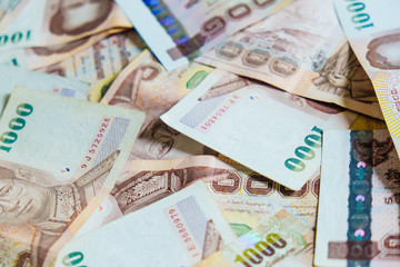 1000 THB money background close up object of business concept