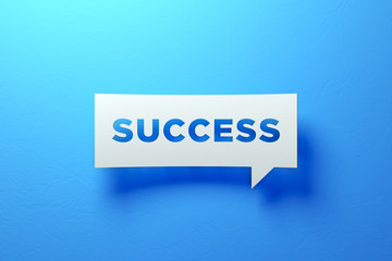 White Chat Bubble On Blue Background