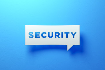 White Chat Bubble On Blue Background