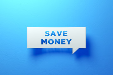 White Chat Bubble On Blue Background