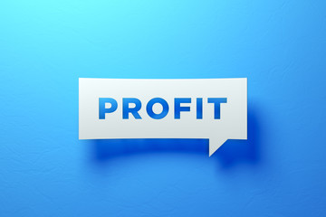 White Chat Bubble On Blue Background