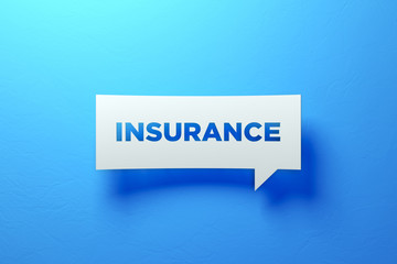 White Chat Bubble On Blue Background