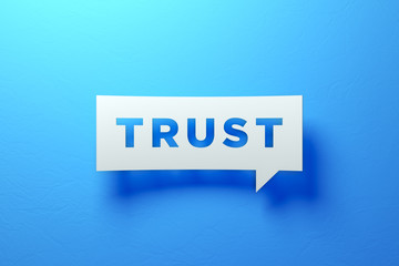 White Chat Bubble On Blue Background