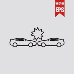 Road accidents icon.Vector illustration.