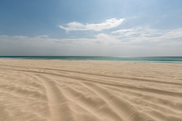 Fototapeta na wymiar The Arabian Sea, and Dahariz beach, Salalah, Oman.