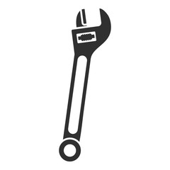 Car adjustable wrench icon. Simple illustration of car adjustable wrench vector icon for web design isolated on white background